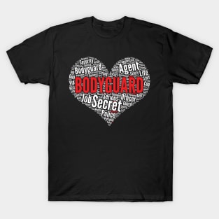 Bodyguard Heart Security Guard graphic T-Shirt